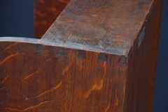 Exposed dovetail construction at top edge.